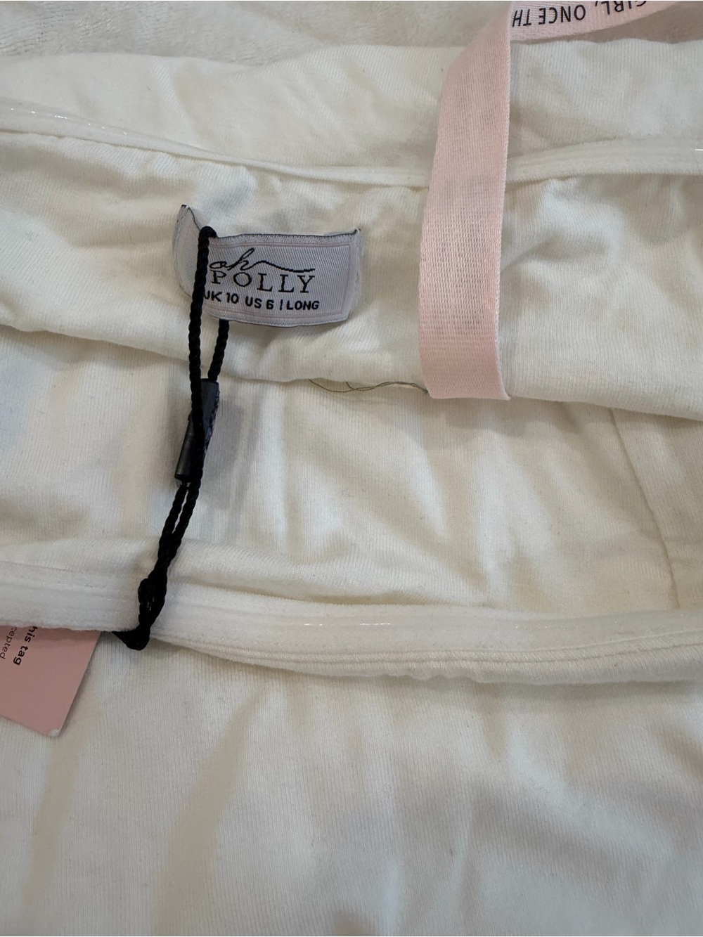 OH POLLY NWT WHITE STRAPLESS STRECHY MINI DRESS IN TALL - Picture 8 of 13
